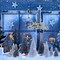 UNIPRIMEBBQ Mini Miniature Christmas Pine Tree Bottle Brush Trees Wooden Bases Tree for Your Village Desktop Xmas Holiday Party (Silver/Green 30pcs)